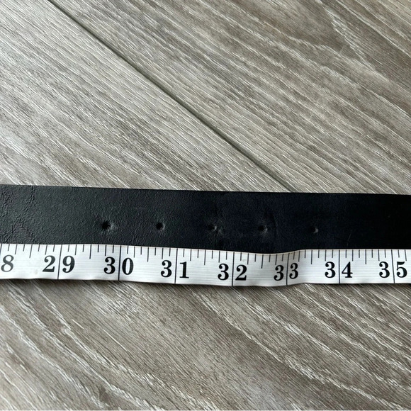 Cleo Black Silver Tone Leather Belt Made in Canada - Picture 15 of 16